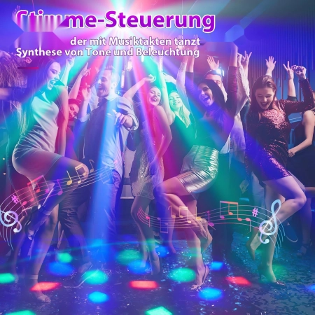 Światło dyskotekowe CR2032 LED RGB DJ sterowane muzyką DMX efekt