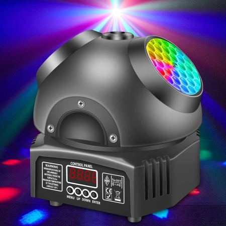 Światło dyskotekowe CR2032 LED RGB DJ sterowane muzyką DMX efekt