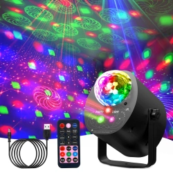 Kula dyskotekowa ALLWIN Starlight 3w1 z pilotem zdalnym USB 3m
