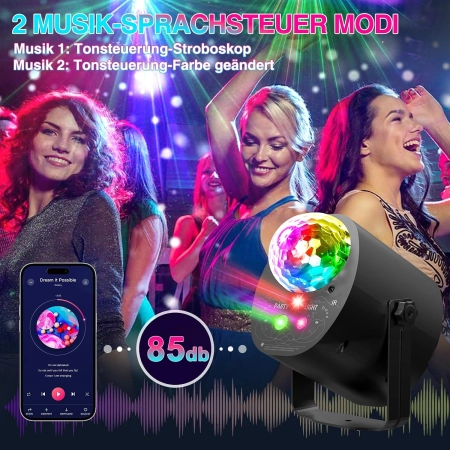 Kula dyskotekowa ALLWIN Starlight 3w1 z pilotem zdalnym USB 3m