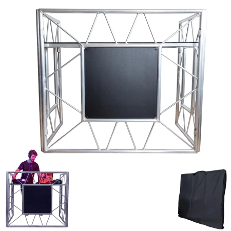 Stół DJ ODOXIA Składany 110x65x125cm Miejsce na Logo Pokrowiec
