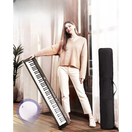 Starfavor Pianino Cyfrowe 88 Klawiszy Semi Weighted Keyboard Ze Stojakiem