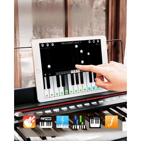 Starfavor Pianino Cyfrowe 88 Klawiszy Semi Weighted Keyboard Ze Stojakiem