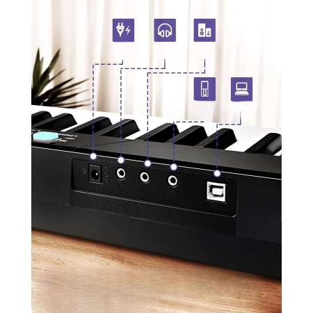 Starfavor Pianino Cyfrowe 88 Klawiszy Semi Weighted Keyboard Ze Stojakiem
