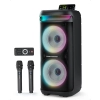 Karaoke Zestaw GREEN KEEPER 400W Bluetooth LED TWS USB 2 Mikrofony