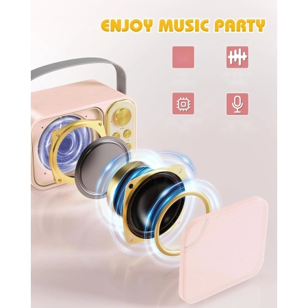 Głośnik Bescost YS-228 Karaoke 2 Mikrofony Bluetooth Idealny na Party