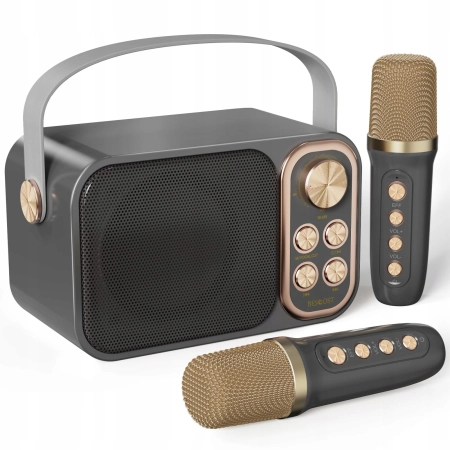 Zestaw Karaoke BESCOST Bluetooth Dla Dzieci i Dorosłych Z Mikrofonami