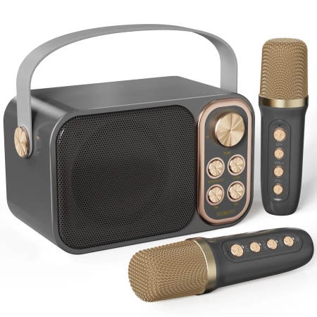 Zestaw Karaoke BESCOST Bluetooth Dla Dzieci i Dorosłych Z Mikrofonami