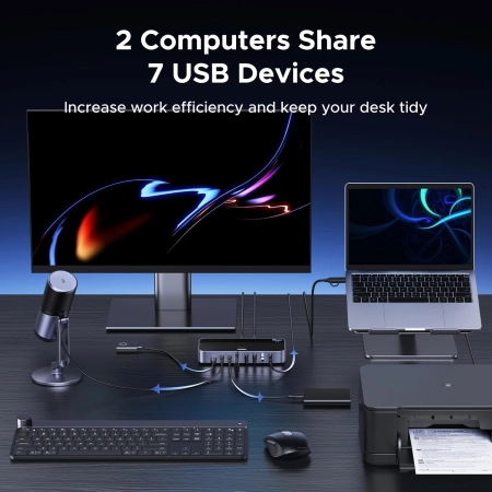 Hub USB Ugreen 75087 7 portów Szybki Transfer Danych CM836