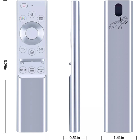 Zamienny Pilot TV SAMSUNG BN59-01311B Smart METALOWY Netflix, Prime Video