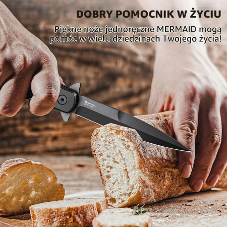 Nóż składany NedFoss MERMAID 8,5 cm Stal D2 EDC G10