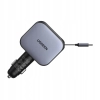 Ugreen EC604 ładowarka samochodowa 145W zwijany kabel USB-C USB-A 3 porty