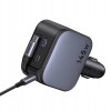 Ugreen EC604 ładowarka samochodowa 145W zwijany kabel USB-C USB-A 3 porty