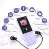 Odtwarzacz MP3 64 GB Bluetooth 5.3 HiFi Głośnik E-book Dyktafon Fioletowy