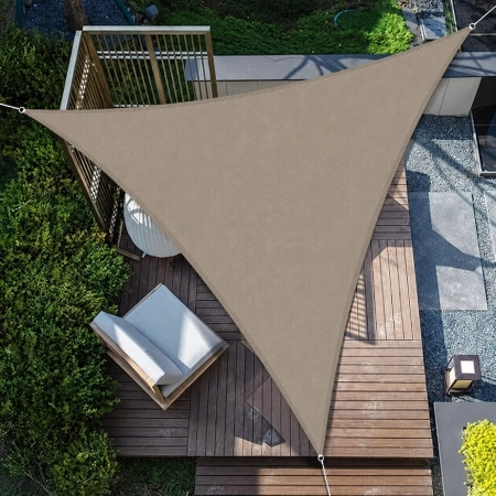 SUNNY GUARD ŻAGIEL OGRODOWY PRZECIWSŁONECZNY TRÓJKĄTNY 3x3x3m TAUPE