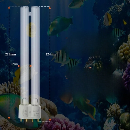 Lampa UV Żarówka UVC 18 W 2G11 4 Pin Do Filtra Oczka Wodnego Bez Ozonu
