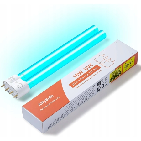 Lampa UV Żarówka UVC 18 W 2G11 4 Pin Do Filtra Oczka Wodnego Bez Ozonu