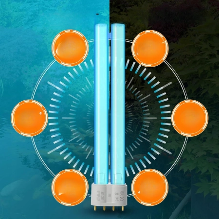 Lampa UV Żarówka UVC 18 W 2G11 4 Pin Do Filtra Oczka Wodnego Bez Ozonu