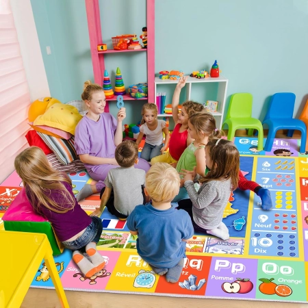 Dywan Mata Edukacyjna Luogort Kids Litery Mapa 230x160 cm  motyw alfabetu