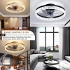 Lampa sufitowa Exlafi Czarny 50CM LED wentylator 6 prędkości cicha