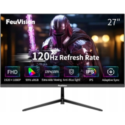 Monitor Gamingowy IPS 120Hz Full HD Bezramkowy 27 Cali Płynny Czarny