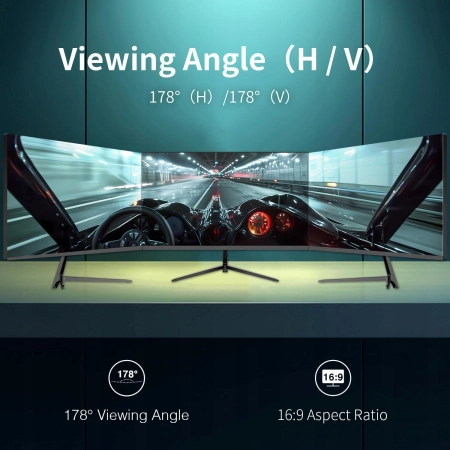 Monitor Gamingowy IPS 120Hz Full HD Bezramkowy 27 Cali Płynny Czarny