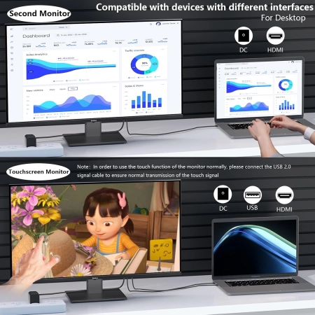 Monitor Pisichen 27INTS-2K 27 cali QHD 100Hz Dotykowy USB-C
