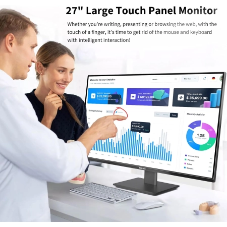 Monitor Pisichen 27INTS-2K 27 cali QHD 100Hz Dotykowy USB-C
