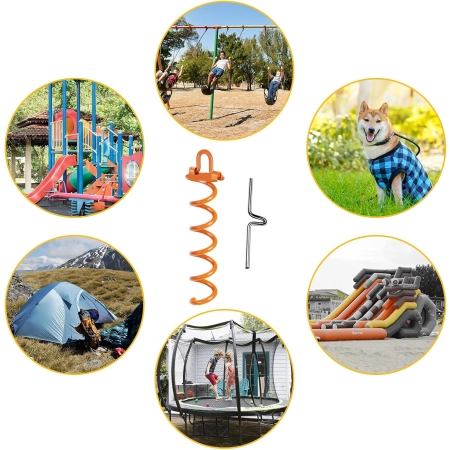 Kotwa gruntowa Jomacci 2 kotwy do trampoliny regulowany pasek 25 m