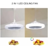 Wentylator sufitowy Riuulity cichy silnik 30W E27 do sypialni