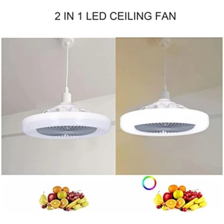 Wentylator sufitowy Riuulity cichy silnik 30W E27 do sypialni