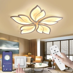 Inteligentna lampa sufitowa Bayht Kwiat do salonu z funkcją zmiany kolorów