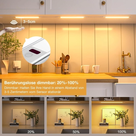 Oświetlenie podszafkowe Wobsion 42 cm 2 sztuki 18W 4000K LED