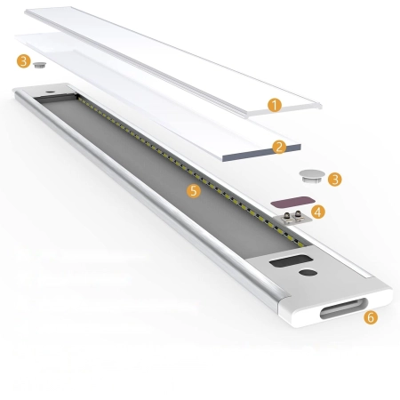 Oświetlenie podszafkowe Wobsion 42 cm 2 sztuki 18W 4000K LED
