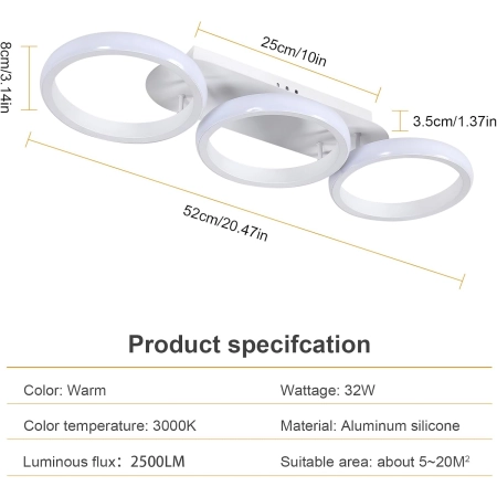 Lampa Sufitowa LED Comely Lampa sufitowa LED, okrągła nowoczesna