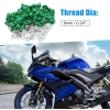 Śruby motocyklowe ABSOPRO M6 40 sztuk zielone łeb sześciokątny