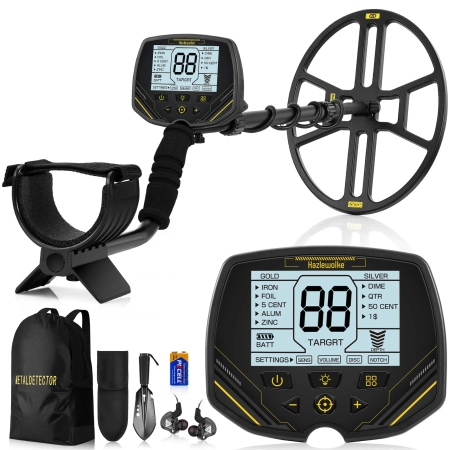 Wykrywacz Metali Hazlewolke DD DD90 Wodoodporna Cewka 4 Tryby LCD Pinpoint