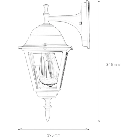 Lampa ścienna TIROL Zewnętrzna IP44 Czarna W:15 cm E27 Aluminiowa