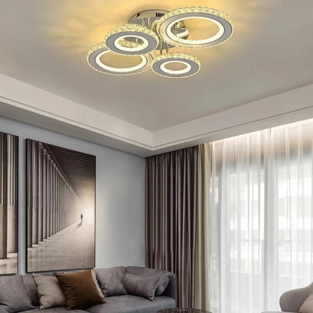 Lampa sufitowa Naoeoon Nao-6906-4T-DIM 70W LED Kryształowa z pilotem