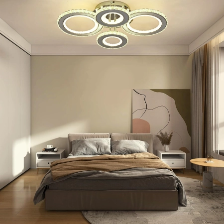 Lampa sufitowa Naoeoon Nao-6906-4T-DIM 70W LED Kryształowa z pilotem