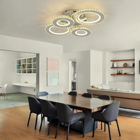 Lampa sufitowa Naoeoon Nao-6906-4T-DIM 70W LED Kryształowa z pilotem