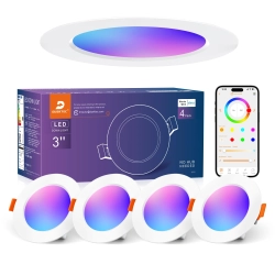 Oprawa sufitowa DUSKTEC RGB biały zimny Bluetooth 70-85mm