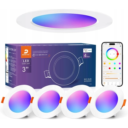 Oprawa sufitowa DUSKTEC RGB biały zimny Bluetooth 70-85mm