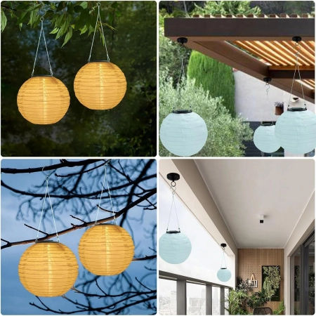 Lampiony ogrodowe Auting C-Solar 20 cm LED odporne na warunki atmosferyczne