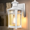 Lampa Zewnętrzna LAMOMO LED Czujnik Ruchu Wodoodporna Na Ścianę Biała