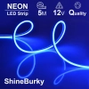 Taśma LED Neon ShineBurky Niebieska 5m Elastyczna 12V 120LED/m IP65