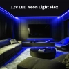 Taśma LED Neon ShineBurky Niebieska 5m Elastyczna 12V 120LED/m IP65