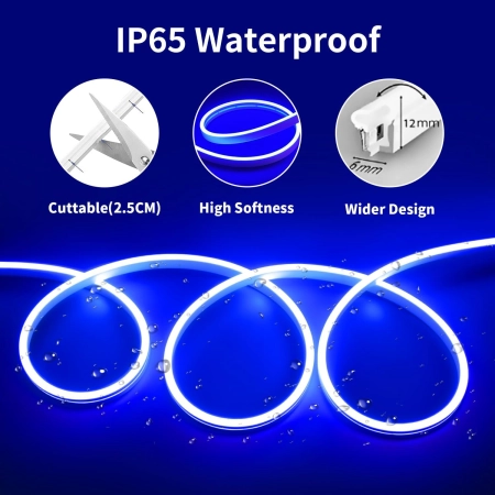 Taśma LED Neon ShineBurky Niebieska 5m Elastyczna 12V 120LED/m IP65