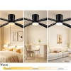 Wentylator sufitowy NEWDAY 122cm LED z lampą pilot DC czarny 4 łopatki
