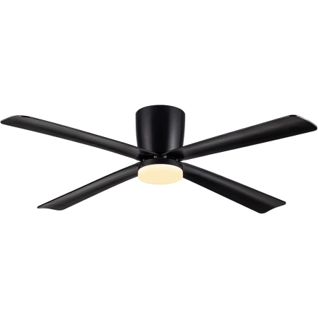 Wentylator sufitowy NEWDAY 122cm LED z lampą pilot DC czarny 4 łopatki